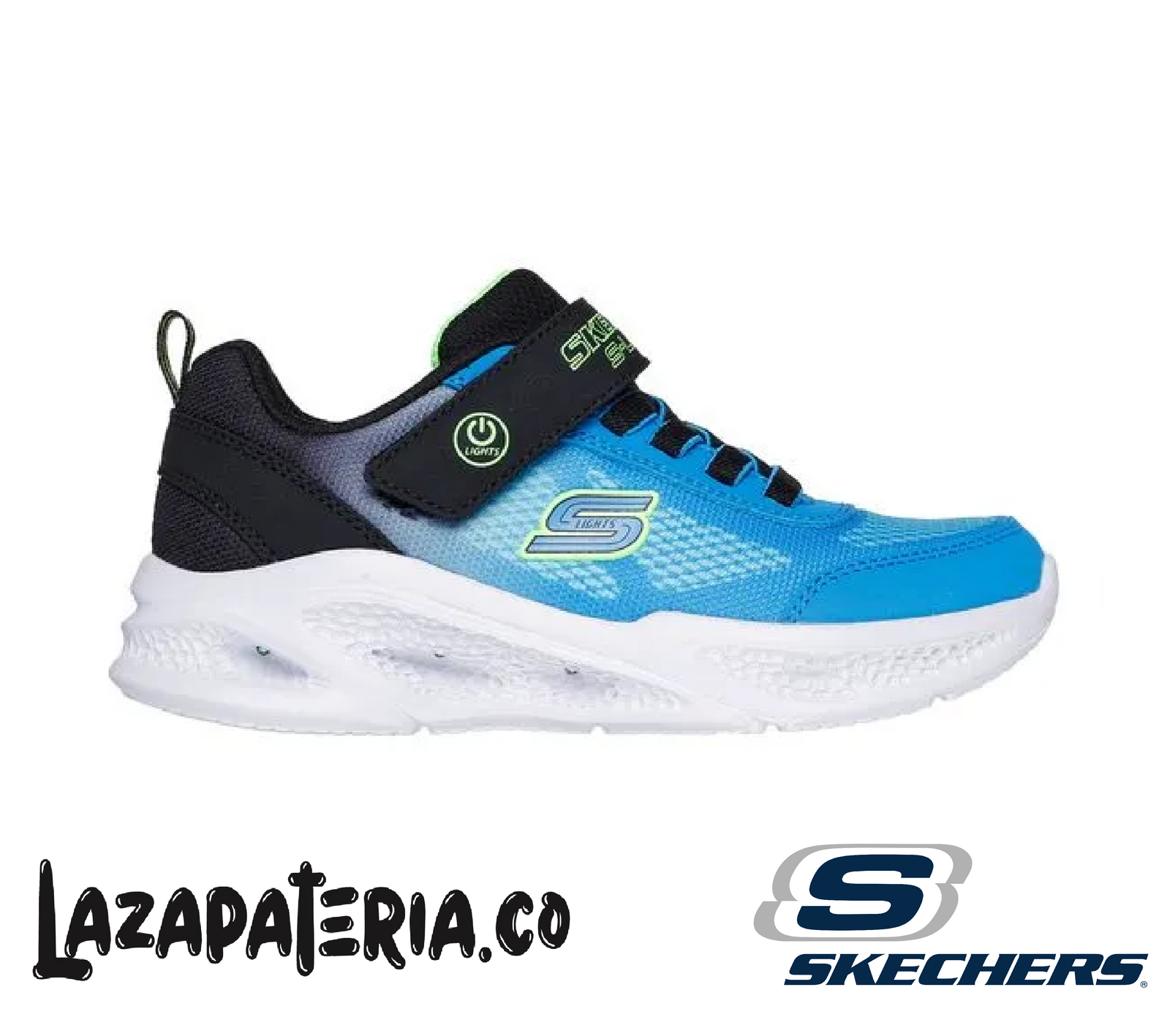 SKECHERS NIÑO METEOR-LIGHTS NEGRO C40P1495LBKBL