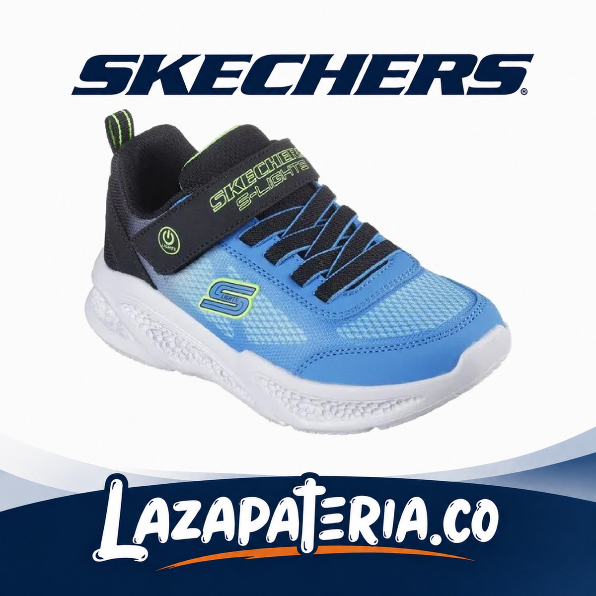Tenis Skechers Meteor-Lights Niño Negro C40P1495LBKBL