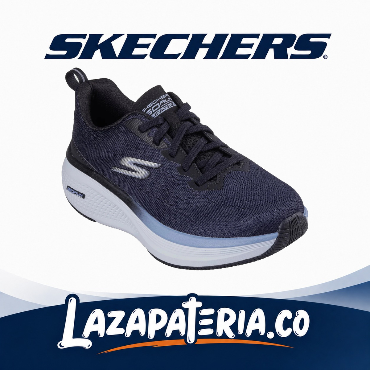 SKECHERS MUJER GORUN ELEVATE NEGRO C12P9000BKBL