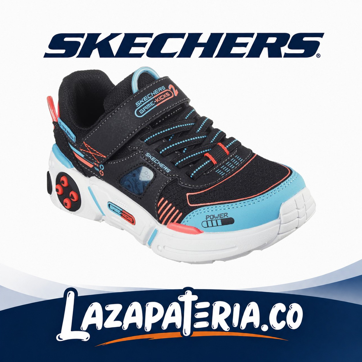 SKECHERS NIÑO GAME KICKS MULTICOLOR C40P2270LBKMT