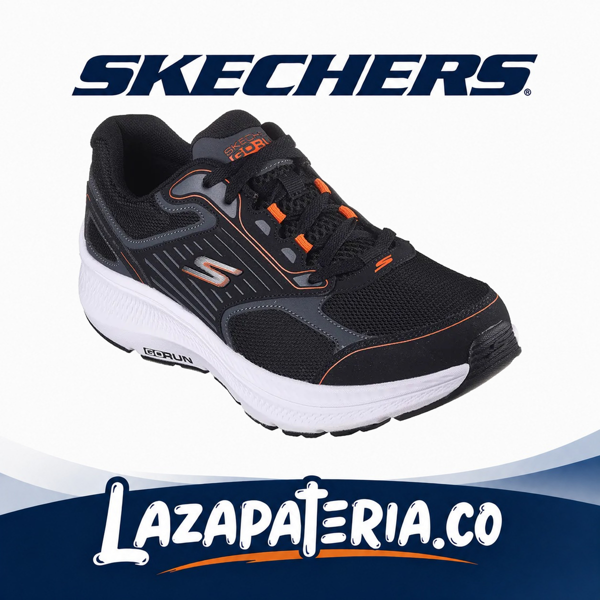 SKECHERS HOMBRE GORUN NEGRO C22P0866BKOR