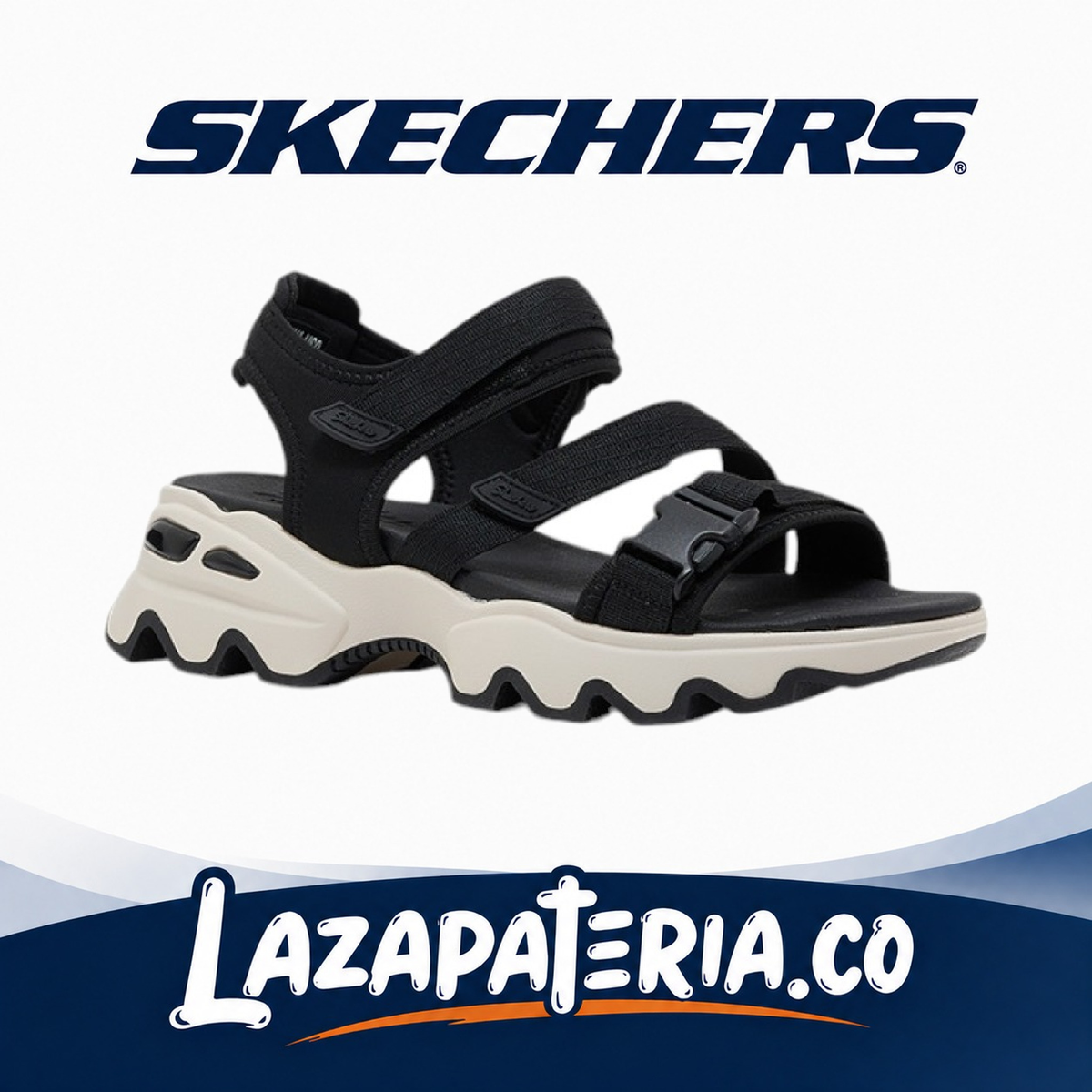 SKECHERS MUJER BIG LUG NEGRO C11P9714BLK