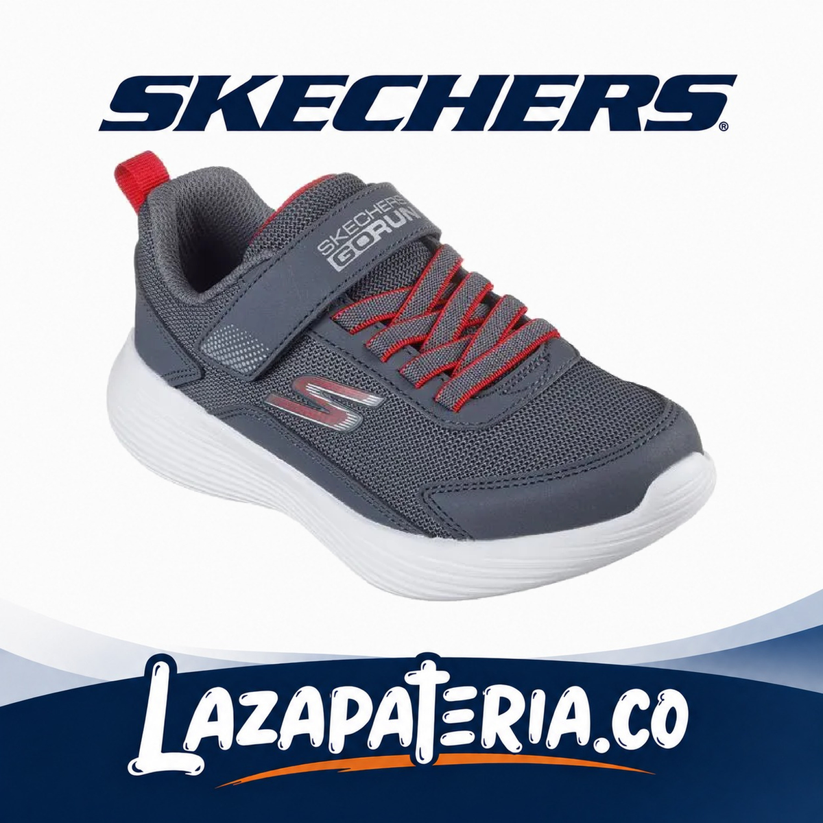 SKECHERS NIÑO GORUN 400 V2 GRIS CARBÓN C40P5094LCCRD