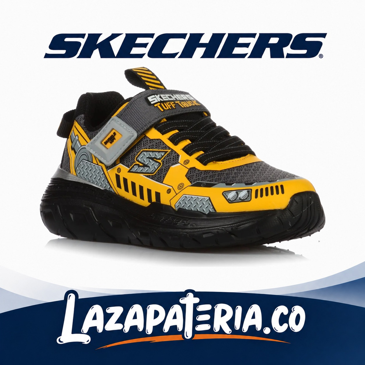 SKECHERS NIÑO SKECH TRACKS GRIS CARBÓN C40P2303LCCYL