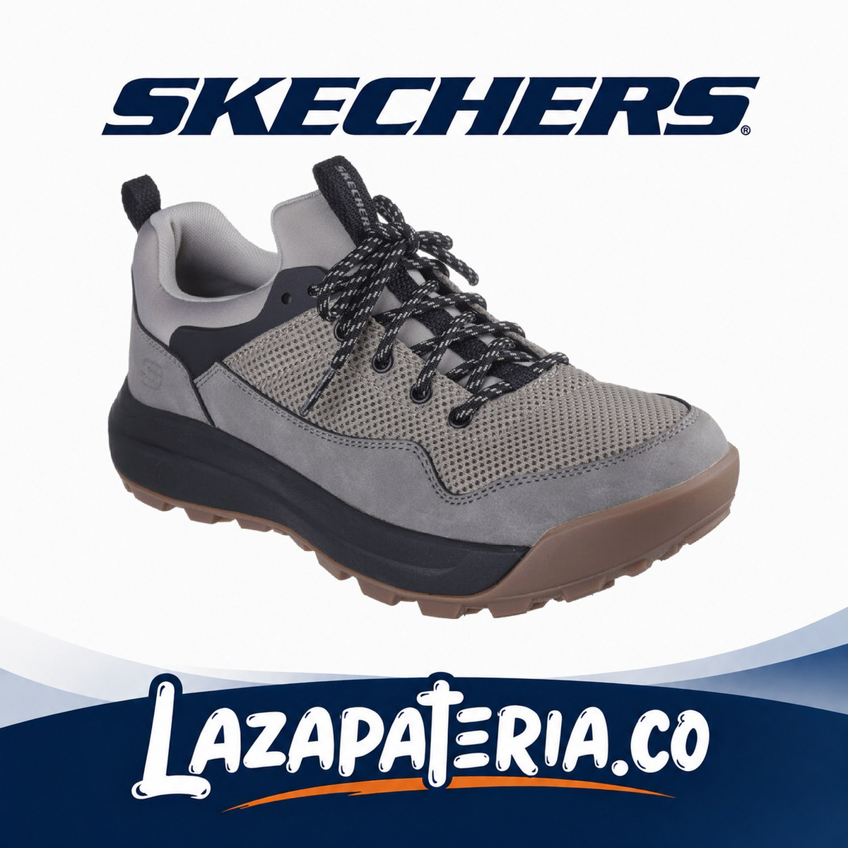 SKECHERS HOMBRE CAMBERT GRIS C21P0899CMNT