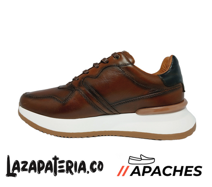 DEPORTIVO HOMBRE CP138 ZAPATO CON ACABADO COÑAC