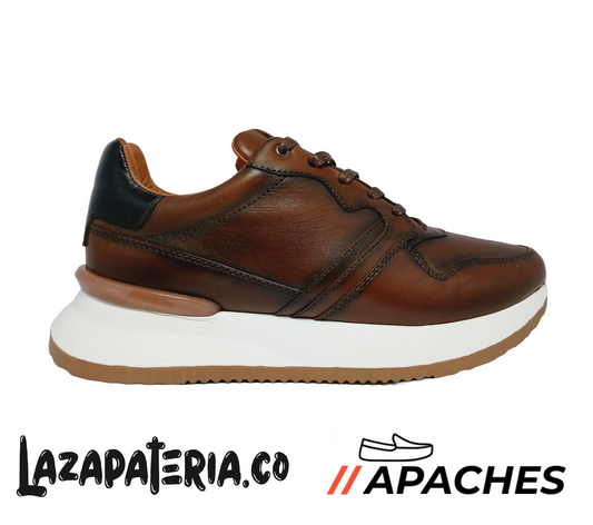 DEPORTIVO HOMBRE CP138 ZAPATO CON ACABADO COÑAC