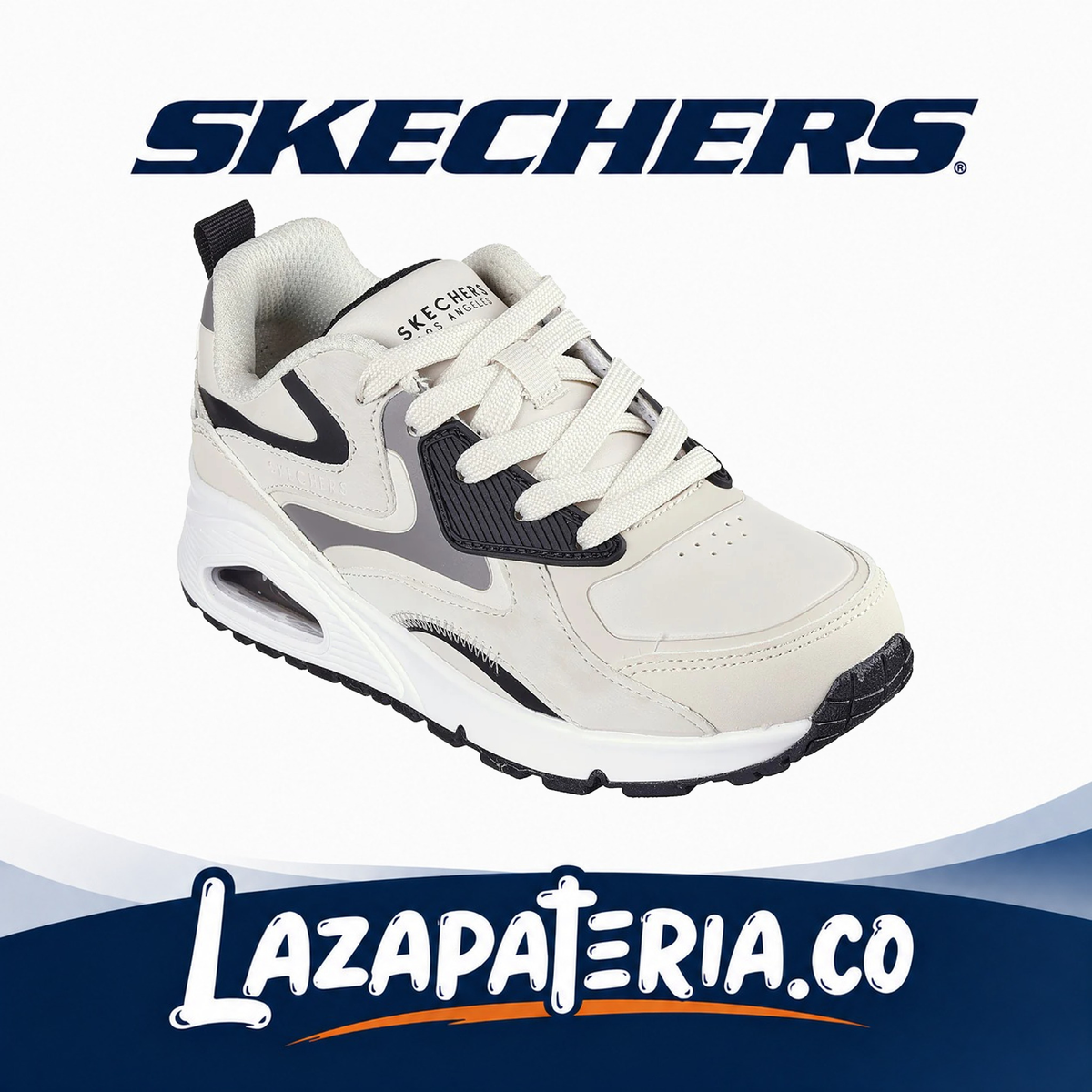 SKECHERS NIÑO UNO BEIGE C40P3647LNAT