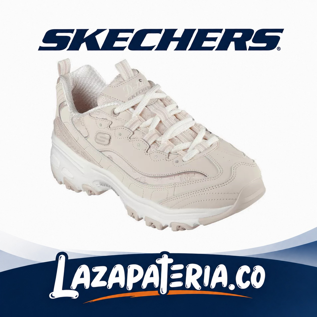 SKECHERS MUJER D'LITES BEIGE C15P0038NAT