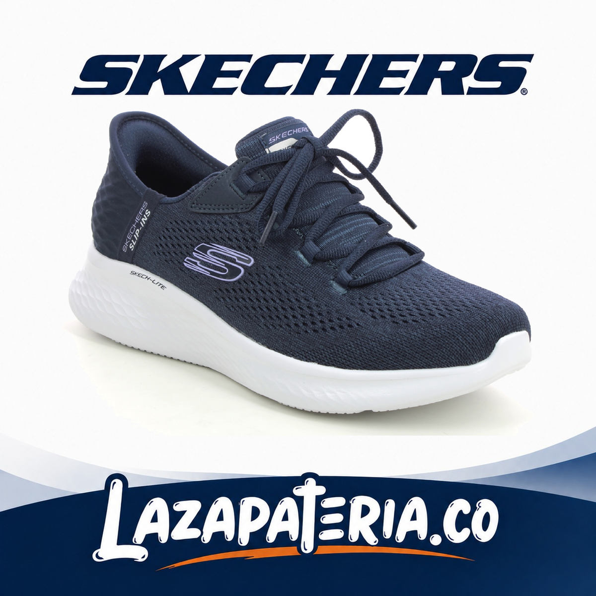 SKECHERS MUJER SLIP-INS AZUL NAVY C15P0012NVLV