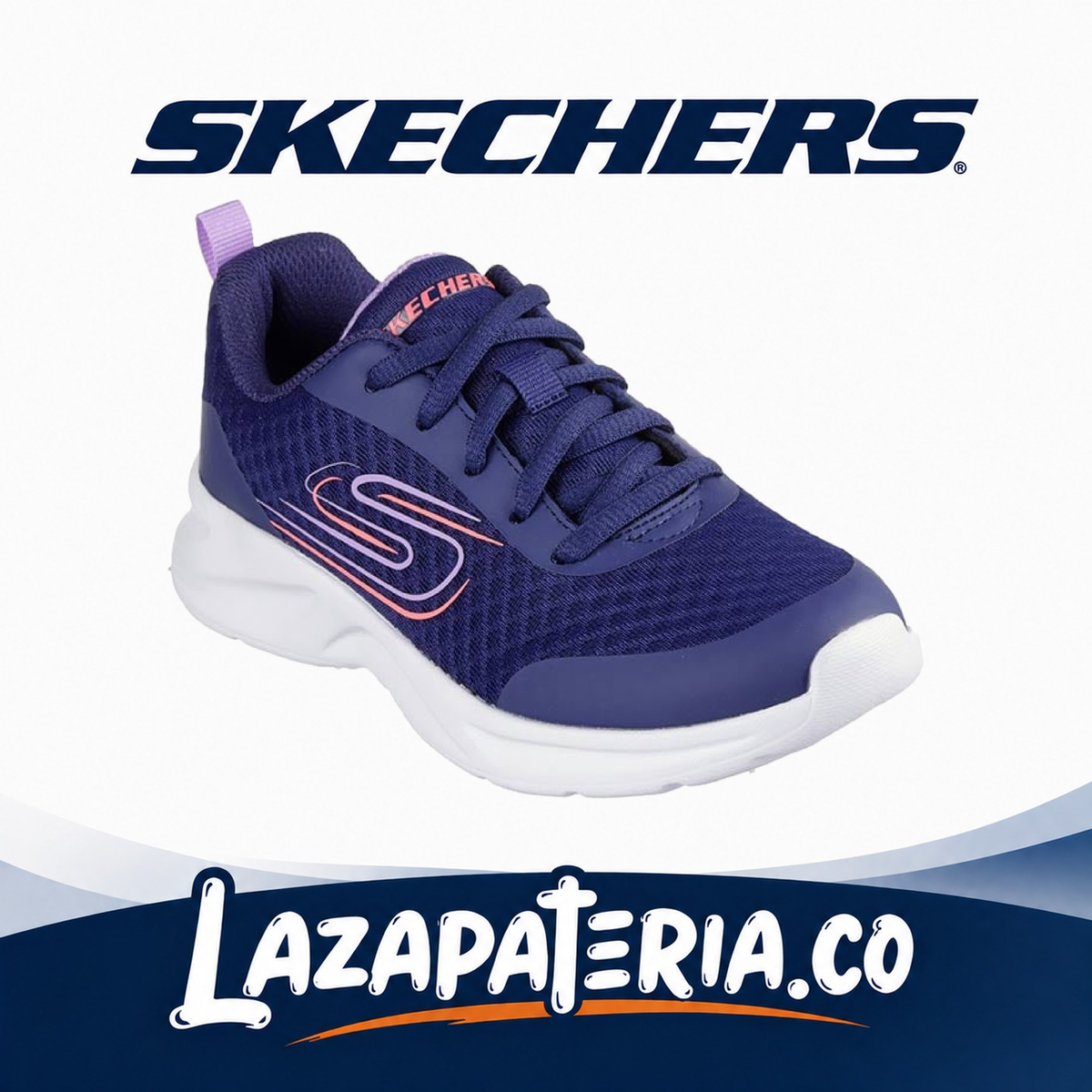 Tenis Skechers Dynamatic Niña Azul Navy C30P3578LNVLV