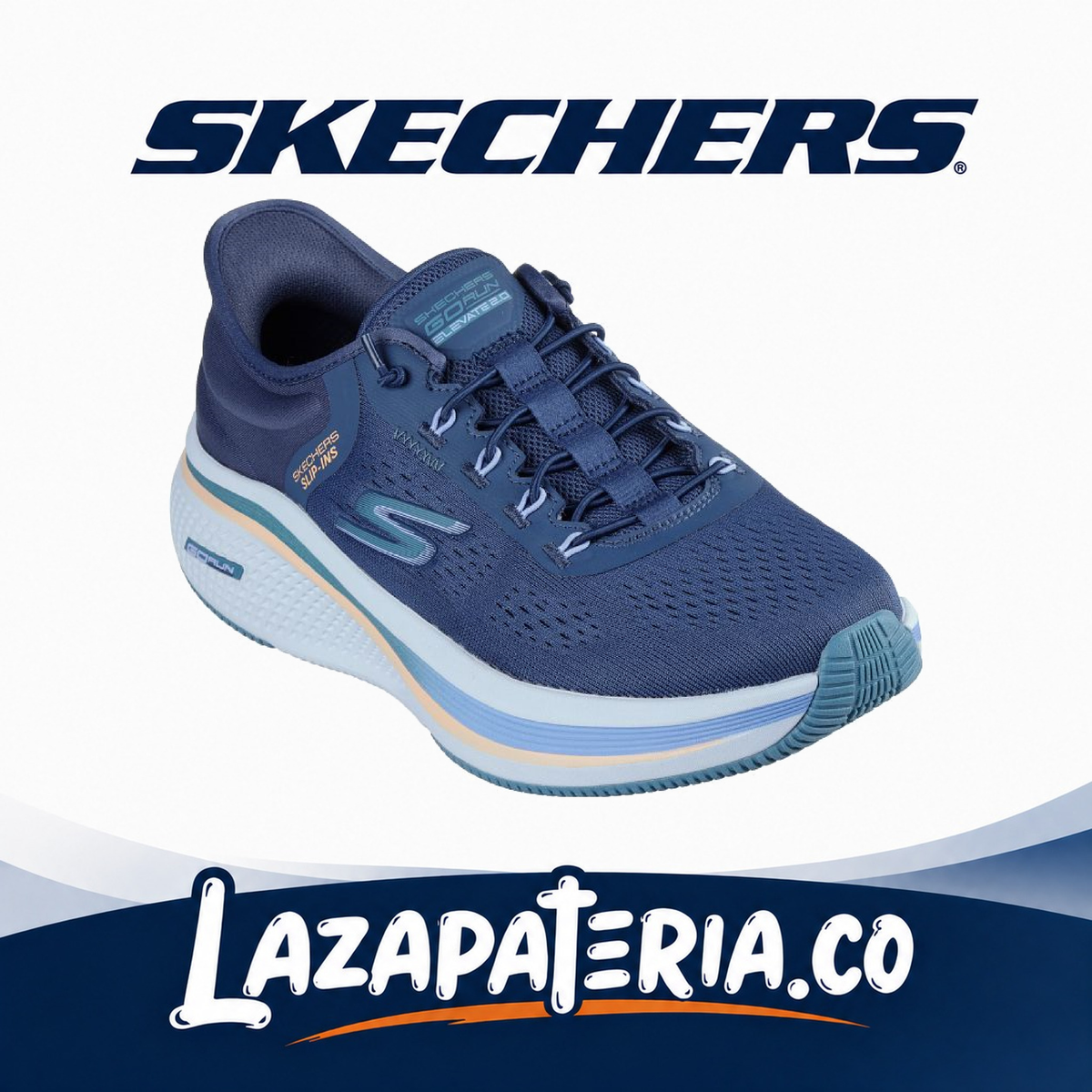 SKECHERS MUJER GORUN ELEVATE AZUL NAVY C12P9006NVTL