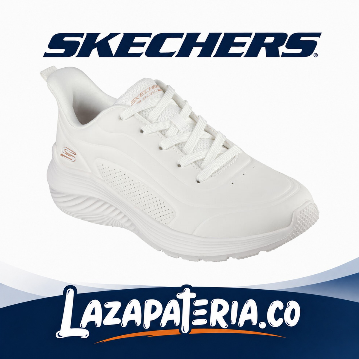 SKECHERS MUJER BOBS SPORT BLANCO C11P7485WHT